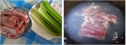 Sườn xào cần tây Bước 1-2