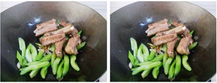 Sườn xào cần tây bước 7-8