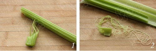 Gà xào hạt điều cần tây Bước 1-2